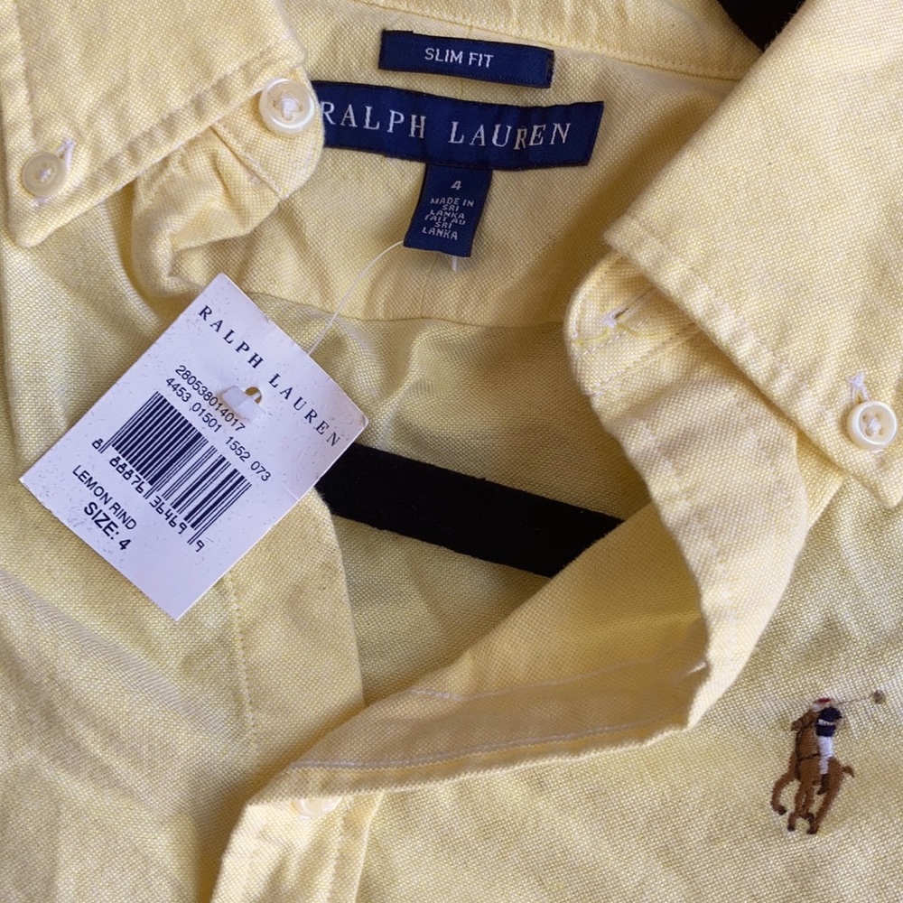 NWT Polo Ralph Lauren slim fit shirt size 4